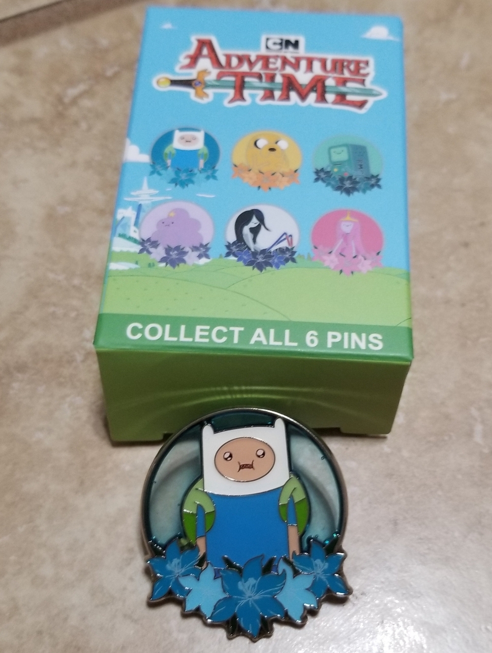 Cartoon Network Adventure  Time Floral Enamel Pin: Finn